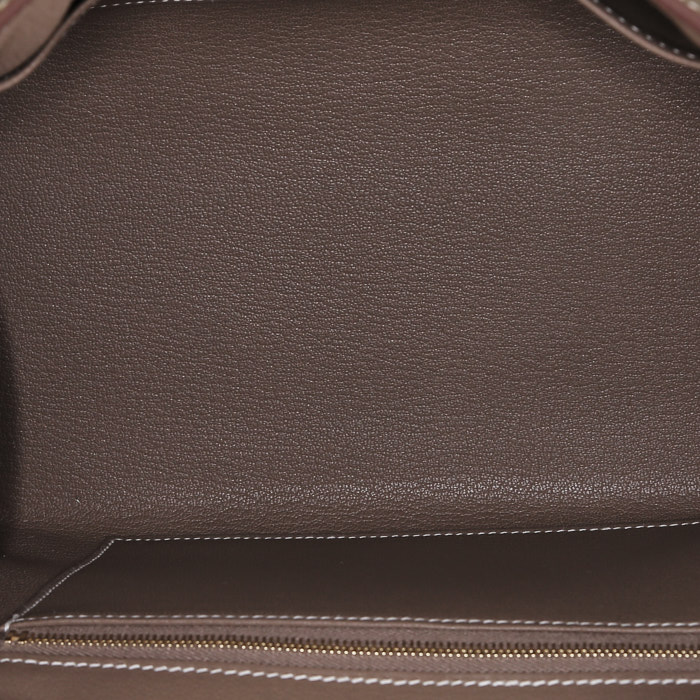 Sac à main Hermès  Birkin 25 cm en cuir epsom étoupe - Detail D2