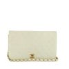Chanel  Mademoiselle handbag  in white quilted leather - 360 thumbnail