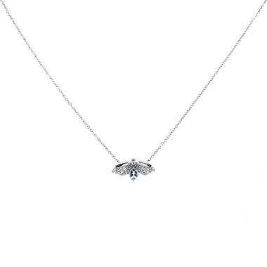 Collier Tiffany 
Co Paper Flowers en platine, diamants et aigue-marine