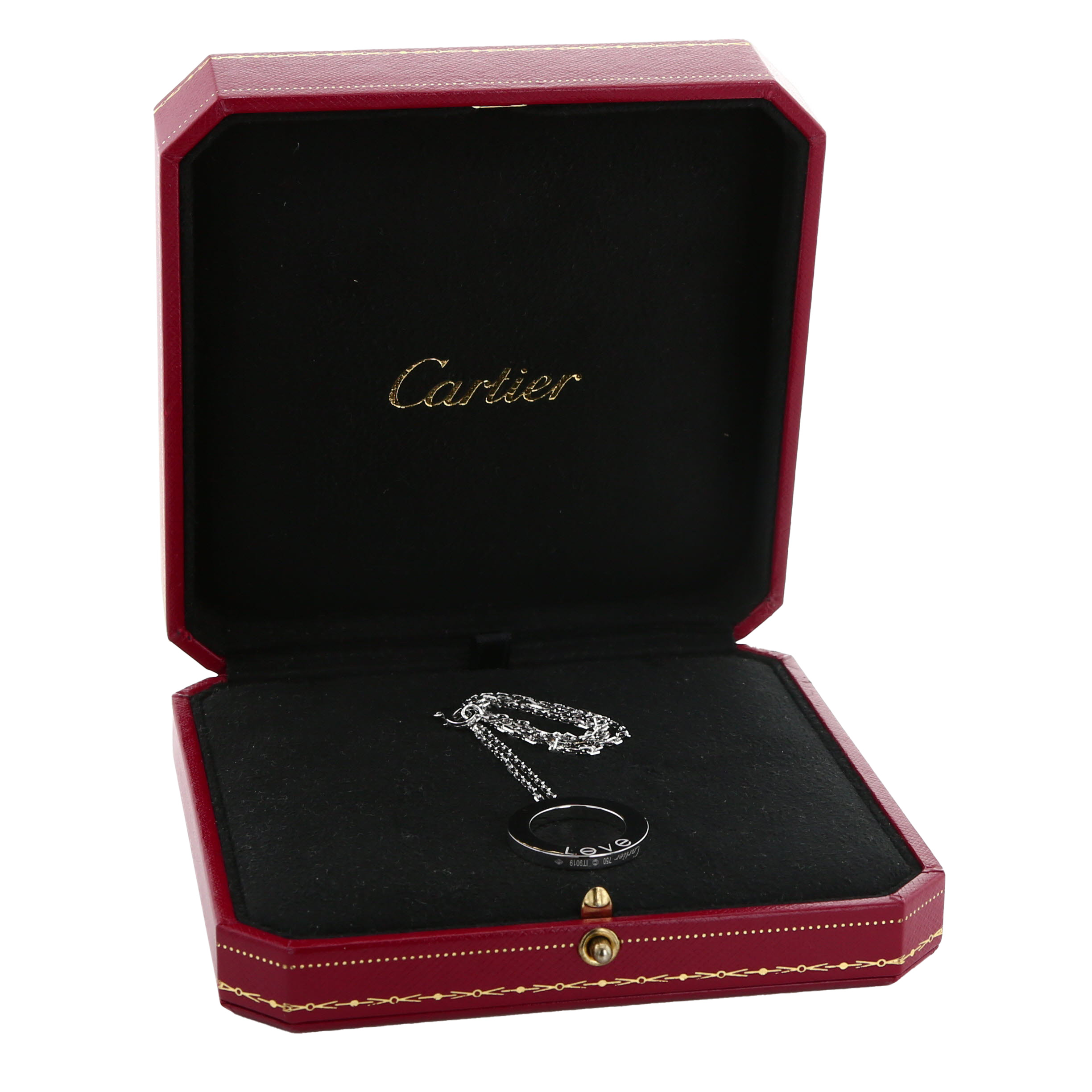 Cartier Love necklace in white gold - Detail D2