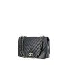 Borsa Chanel  Mademoiselle in pelle trapuntata a zigzag blu marino - 00pp thumbnail