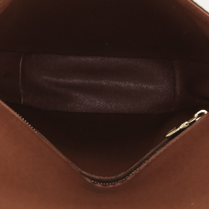 Borsa bisaccia Louis Vuitton  Chantilly in tela monogram e pelle naturale - Detail D2