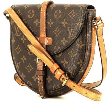 Borsa bisaccia Louis Vuitton  Chantilly in tela monogram e pelle naturale