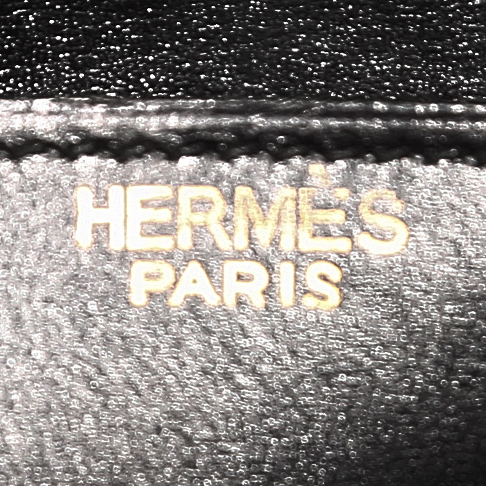 Borsa Hermès  Drag in pelle box nera - Detail D3