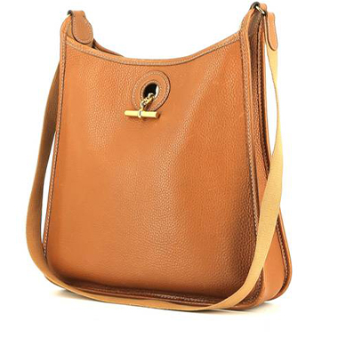 Autre Marque Bobby Charm Bag With Strap in Orange Leather ref