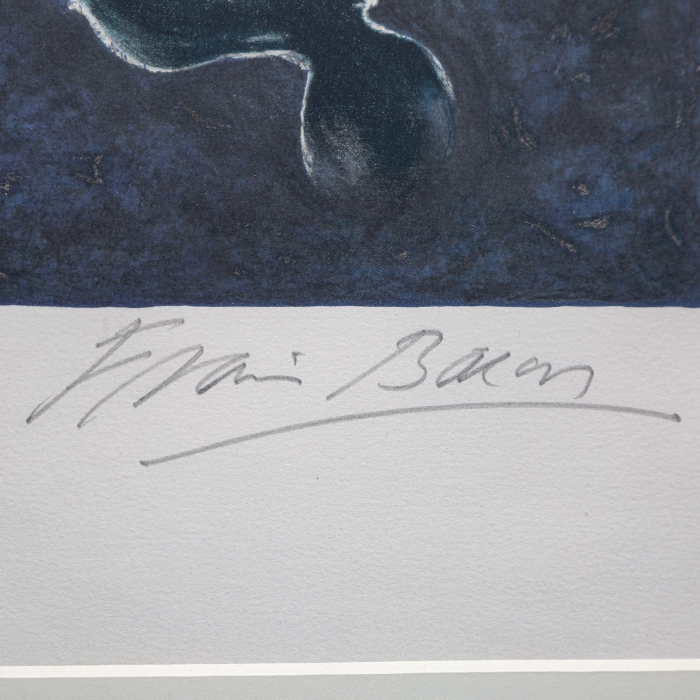 Francis Bacon, "Three studies of a male back" (Center), a lithograph in colors on paper, signed, numbered and framed, of 1987 - Detail D2