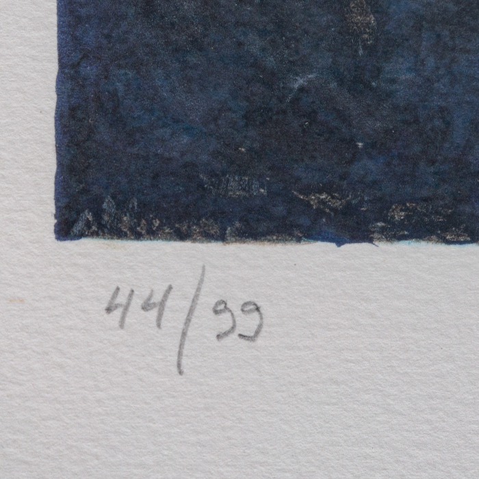 Francis Bacon, "Three studies of a male back" (Center), a lithograph in colors on paper, signed, numbered and framed, of 1987 - Detail D3