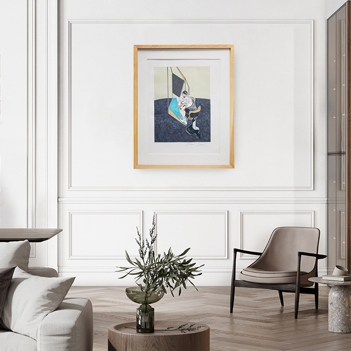 Francis Bacon, "Three studies of a male back" (Center), a lithograph in colors on paper, signed, numbered and framed, of 1987 - Detail D4