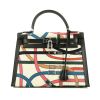 Hermès  Kelly 32 cm Cavalcadour handbag  in beige canvas  and black leather - 360 thumbnail