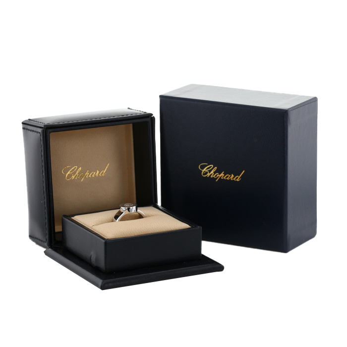 Anello Chopard Happy Diamonds in oro bianco e diamante - Detail D2