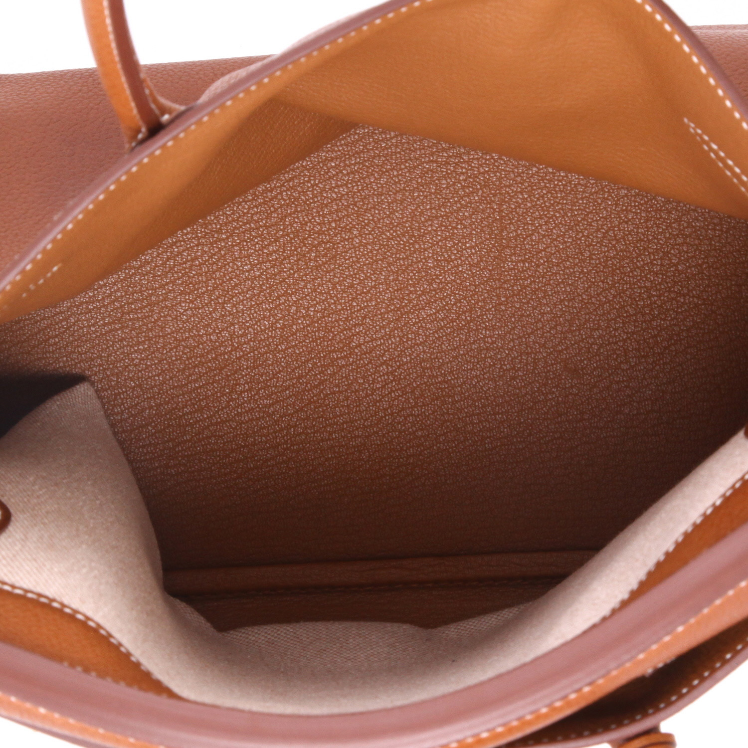 Bolso de mano Hermès  3 in 1 en Barenia Faubourg color oro - Detail D3