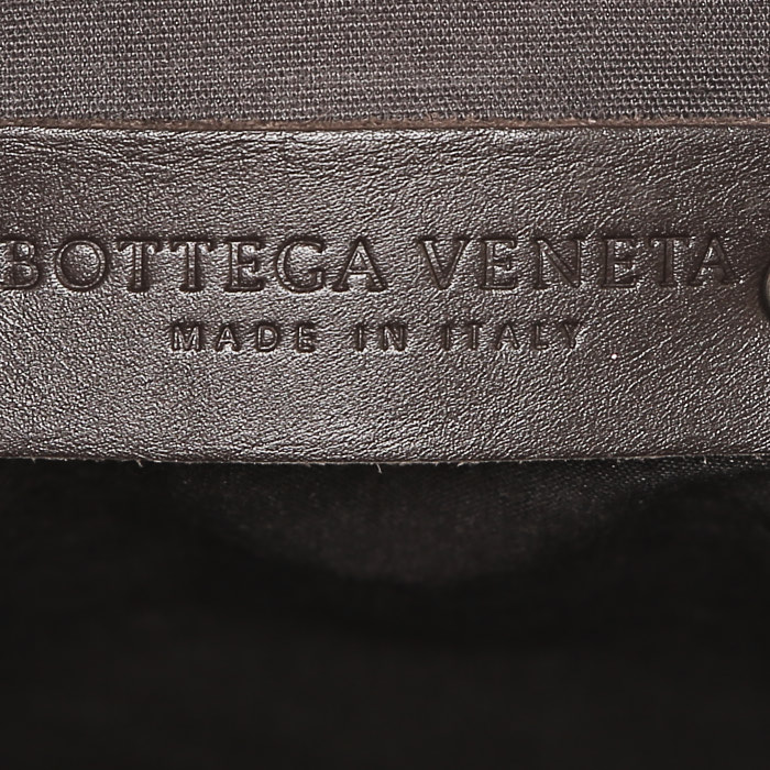 Sac bandoulière Bottega Veneta   en cuir intrecciato marron - Detail D3