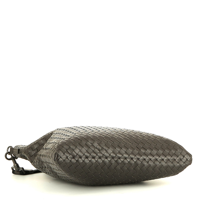 Sac bandoulière Bottega Veneta   en cuir intrecciato marron - Detail D4