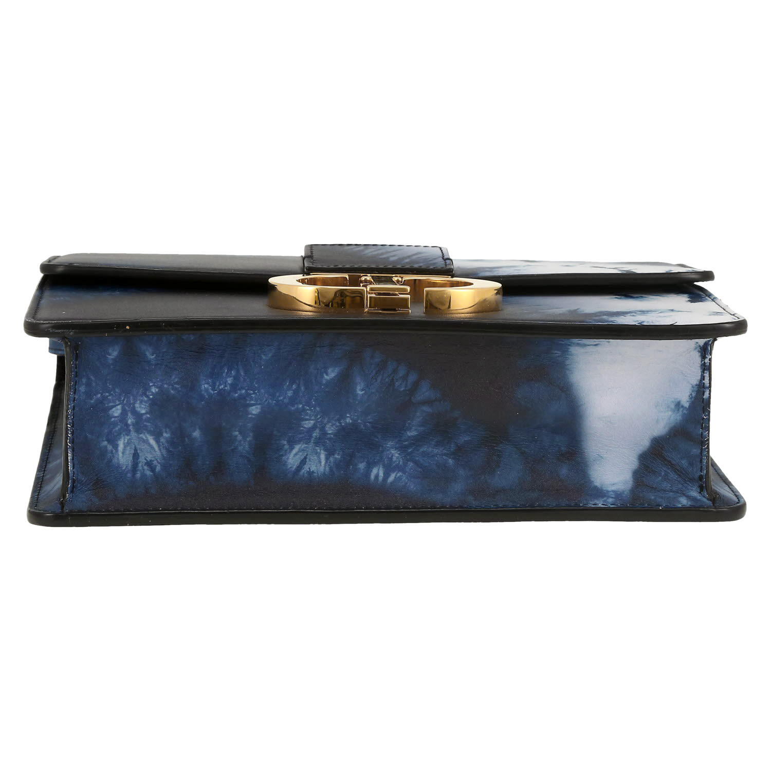 Borsa a tracolla Dior  30 Montaigne in pelle nera e blu - Detail D1