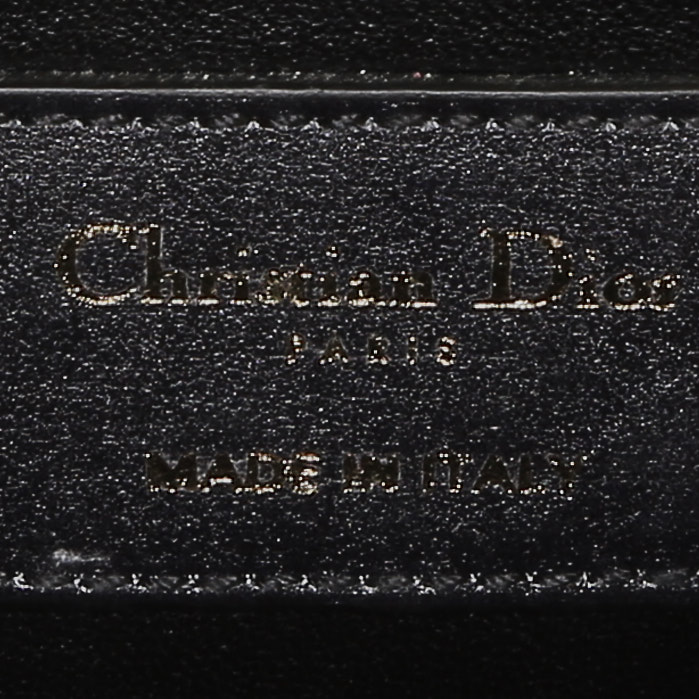 Borsa a tracolla Dior  30 Montaigne in pelle nera e blu - Detail D4