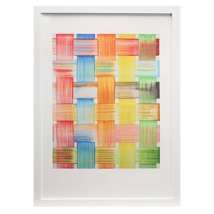Bernard Frize, "Caisse", impression digitale en couleurs sur papier, signée, numérotée et encadrée, de 2013 - 00pp