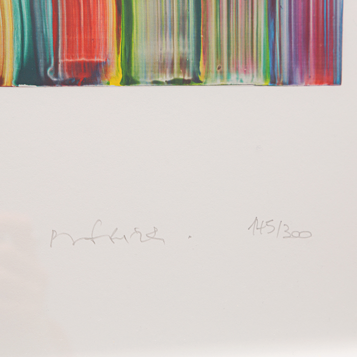 Bernard Frize, "Neoci", digital print in colors on paper, signed, numbered and framed, of 2013