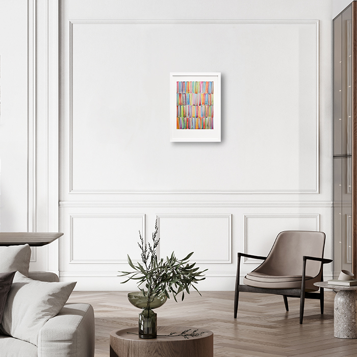 Bernard Frize, "Neoci", impression digitale en couleurs sur papier, signée, numérotée et encadrée, de 2013 - Detail D3