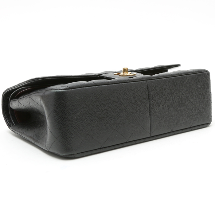 Bolso bandolera Chanel  Timeless Jumbo en cuero granulado acolchado negro - Detail D5