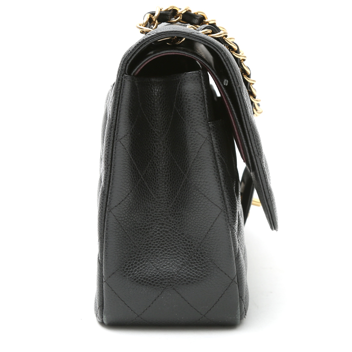 Bolso bandolera Chanel  Timeless Jumbo en cuero granulado acolchado negro - Detail D7