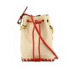 Fendi  Mon Trésor handbag  in beige and red leather - 360 thumbnail