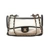 Bolso de mano Chanel  Timeless en vinilo transparente y cuero negro - 360 thumbnail