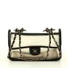 Chanel  Timeless handbag  in transparent vinyl  and black leather - 360 thumbnail