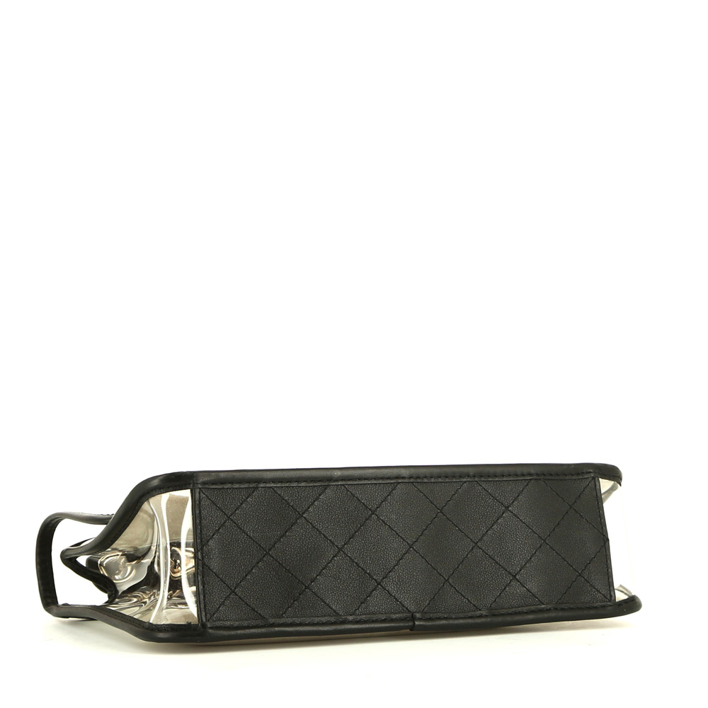 Borsa Chanel  Timeless in PVC trasparente e pelle nera - Detail D5