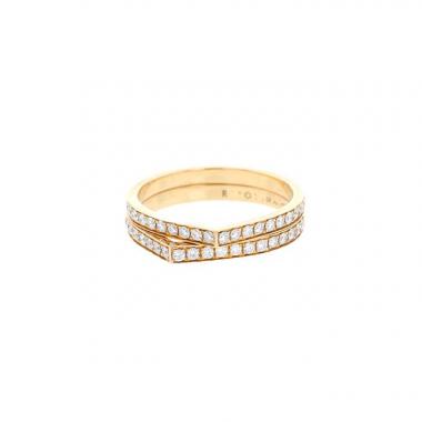 Sortija Repossi Antifer de oro rosa y diamantes