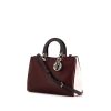 Dior Diorissimo medium model shopping bag in burgundy, pink and black tricolor leather - 00pp thumbnail