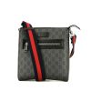 Gucci  Suprême GG shoulder bag  in grey monogram canvas  and black leather - 360 thumbnail