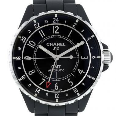 Reloj Chanel J12 GMT de cerámica negra Ref: Chanel - H3101  Circa 2010