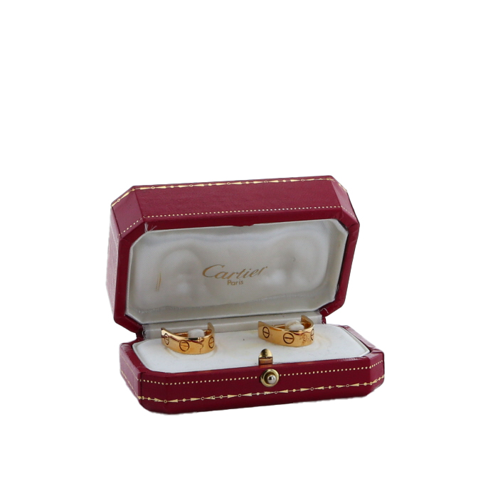 Articulated Cartier Love pair of cufflinks in yellow gold - Detail D2