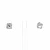 Paire de boucles d'oreilles Poiray Tresse en or blanc et diamants - 360 thumbnail