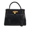 Hermès  Kelly 28 cm handbag  in dark blue box leather - 360 thumbnail