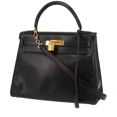 Borsa Hermès  Kelly 28 cm in pelle box blu scuro