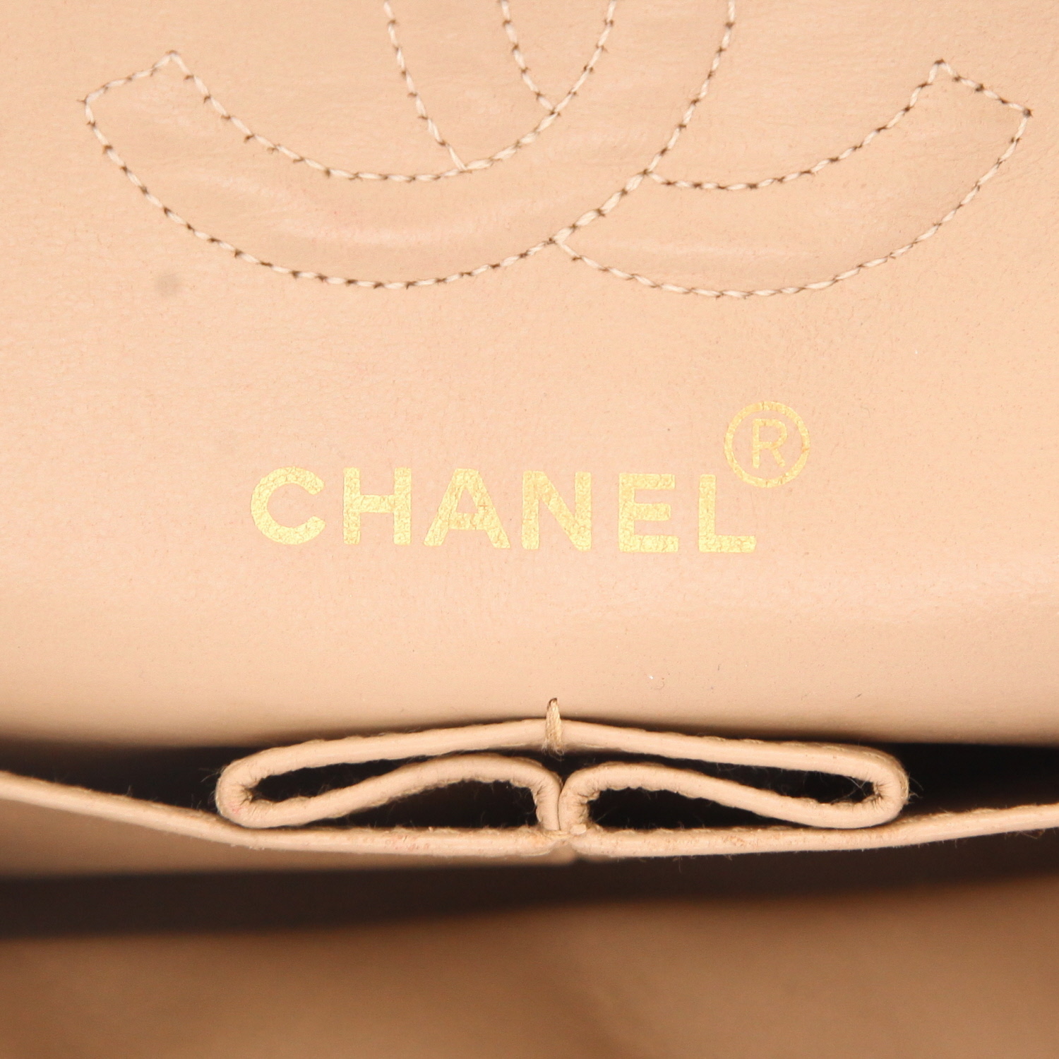 Borsa a tracolla Chanel  Timeless Petit in pelle trapuntata beige - Detail D2