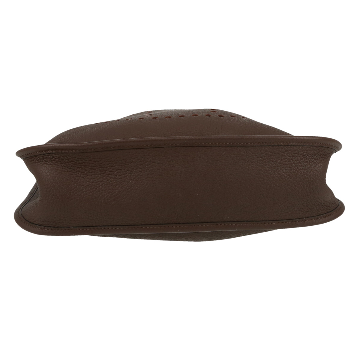 Bolso bandolera Hermès  Evelyne en cuero taurillon clémence marrón - Detail D1