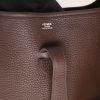 Sac bandoulière Hermès  Evelyne en cuir taurillon clémence marron - Detail D2 thumbnail