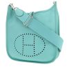 Borsa a tracolla Hermès  Evelyne modello piccolo  in pelle Epsom Bleu Atoll - 00pp thumbnail