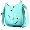 Hermès  Evelyne small model  shoulder bag  in Bleu Atoll epsom leather - 00pp thumbnail