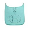 Borsa a tracolla Hermès  Evelyne modello piccolo  in pelle Epsom Bleu Atoll - 360 thumbnail