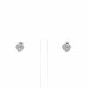 Poiray Coeur Secret small model earrings in white gold and diamonds - 360 thumbnail