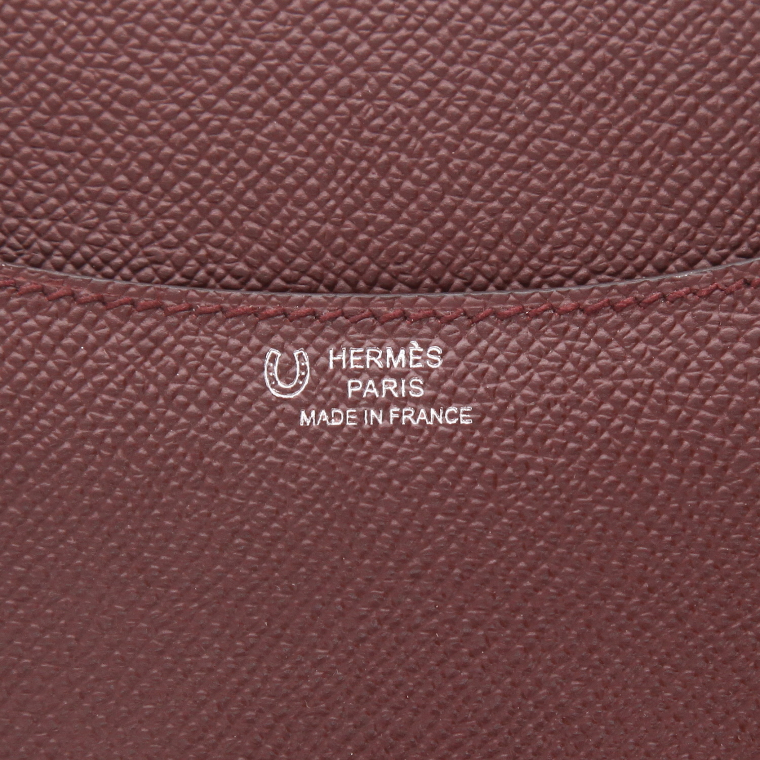 Hermès  Constance mini  shoulder bag  in red Sellier epsom leather - Detail D2