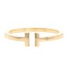Bracelet jonc ouvrant Tiffany & Co Square T en or jaune - 00pp thumbnail