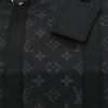 Bolsa de viaje Louis Vuitton  Keepall 45 en lona Monogram gris y cuero negro - Detail D1 thumbnail