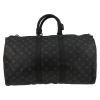 Bolsa de viaje Louis Vuitton  Keepall 45 en lona Monogram gris y cuero negro - Detail D7 thumbnail