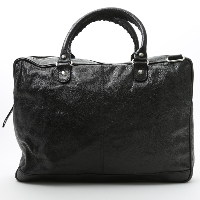 Bolso de mano Balenciaga  Work en cuero negro - Detail D8