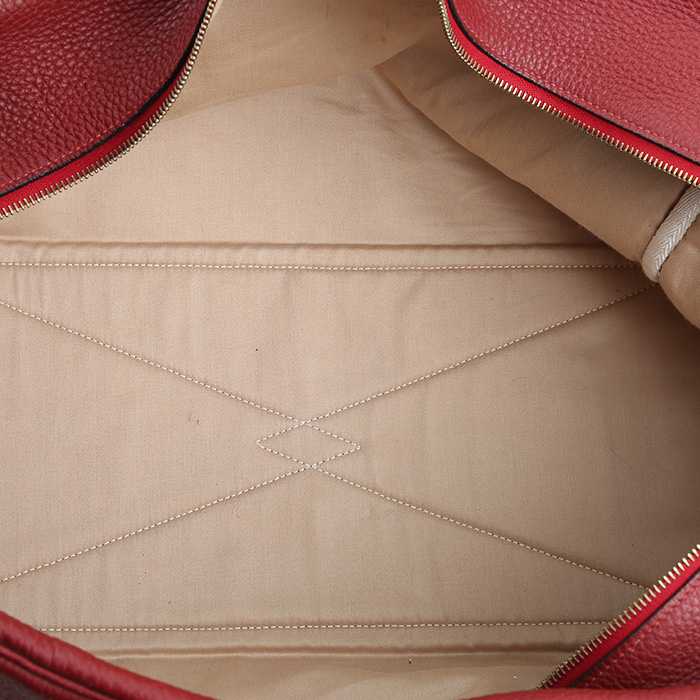 Hermès Victoria travel bag in red H togo leather - Detail D2
