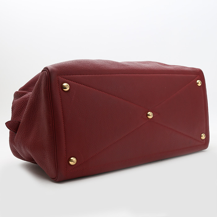 Hermès Victoria travel bag in red H togo leather - Detail D4